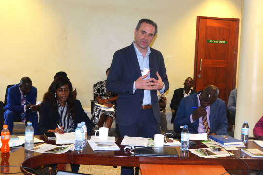 Etienne Espagne, Senior Economist at the World Bank speaking during the meeting