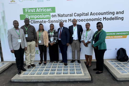 EfD Kenya team members posing at the First African Symposium in Kampala, Uganda.