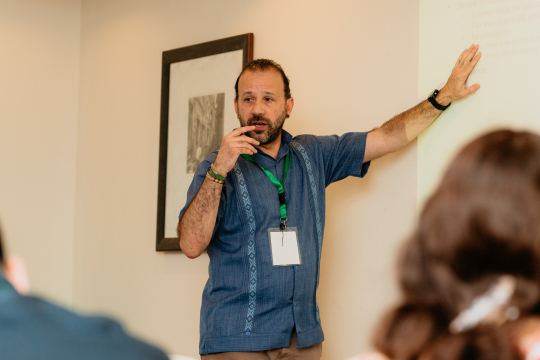 Alejandro presenting