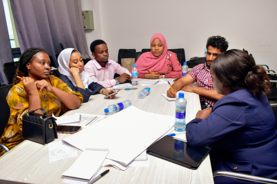 A section of group discussion during the early-career workshop 