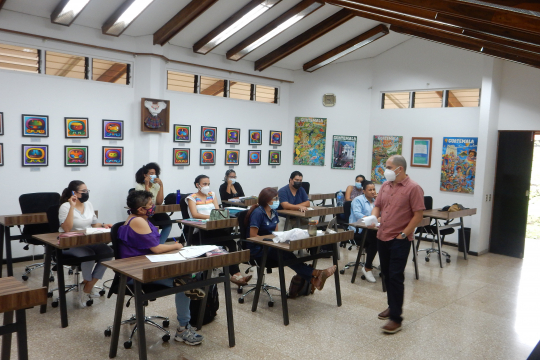 Students during a class with Prof. Roger Madrigal