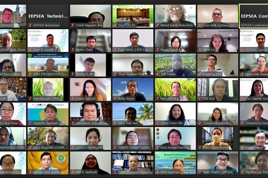 Participants at the Economy & Environment Partnership for Southeast Asian Annual Meeting