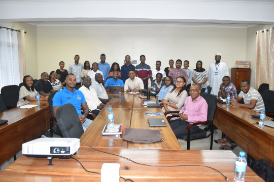 EfDT Research fellows and Junior researchers pause for a group photo during academic seminar and grant proposal writing 