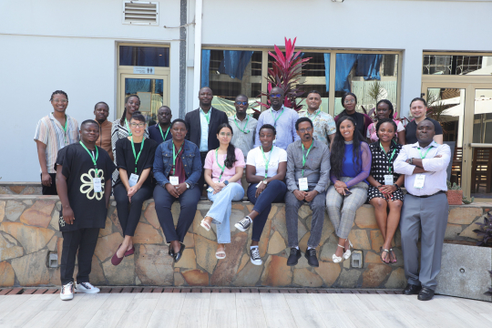 The participants brought varying levels of experience in gender economics to the course, which made interactions interesting and meaningful. Amber Peterman (seated, first from left) in a friendly pose with course participants.