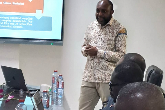 Dr Amin Karimu presenting at the workshop in May
