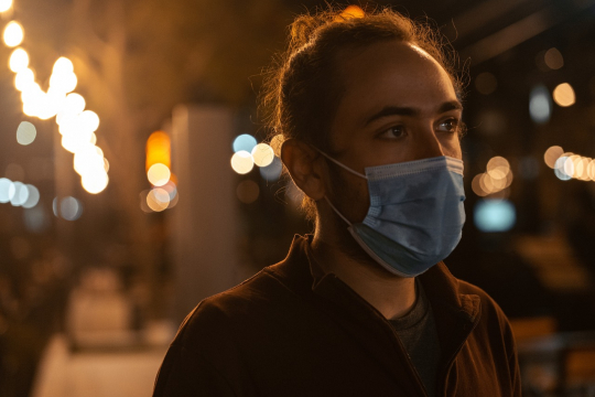 Man with mask