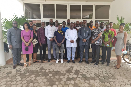 Workshop participants in a group photo.