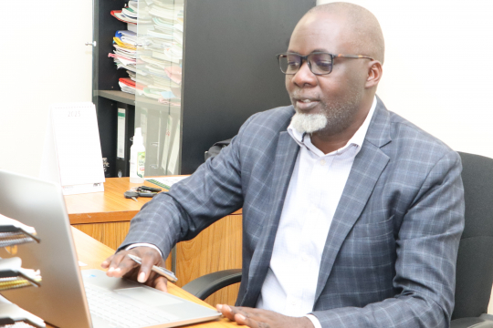 Nathan Mununuzi at his office