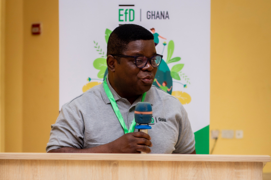 Peter Quartey addressing the 2023 EfD Ghana Policy Day
