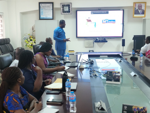 Researcher presenting