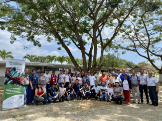 Group of farmers benefiting from the EbA LAC Program. Photo: EbA LAC.