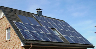 Solar panels in a household