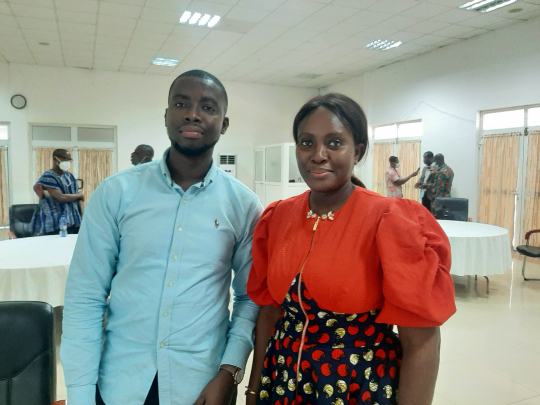 Two participants who shared their impressions on the workshop in a photo