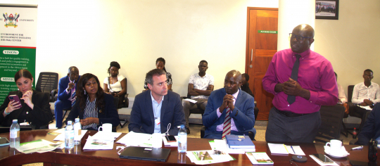 Sam Mugume from Uganda's Ministry of Finance contributing to the discussion