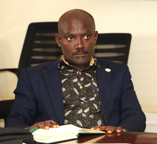 Boaz Tumusiime during the inuaguration ceremony