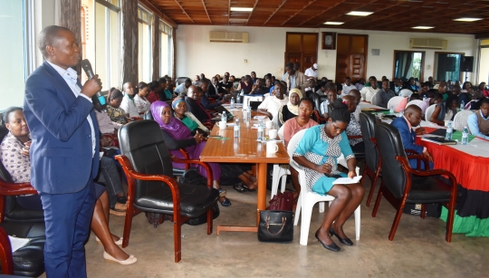 A representative from Kampala Capital City Authority contributing during the discussion session