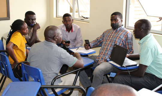 Another group holding discussions during the workshop