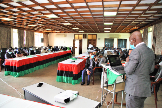 Director EfD-Mak Centre Assoc. Prof. Edward Bbaale presenting