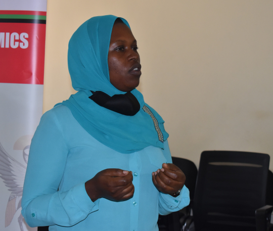 Dr. Aisha Nanyiti speaking during the project launch: Photo: EfD-Mak centre
