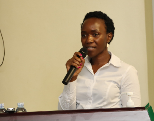 Dr. Alice Turinawe delivering her closing remarks: Photo by EfD-Uganda