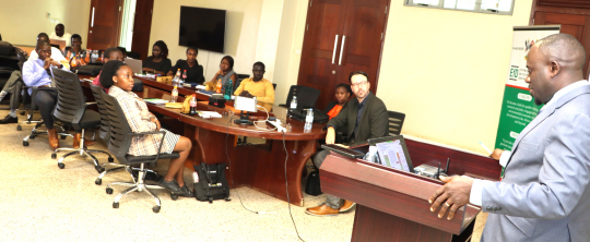  Peter Babyenda delivering the closing remarks: Photo by Jane Anyango