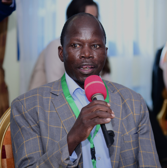 Thomas  Epeet contributing during the plenary session: Photo by Jane Anyangoo