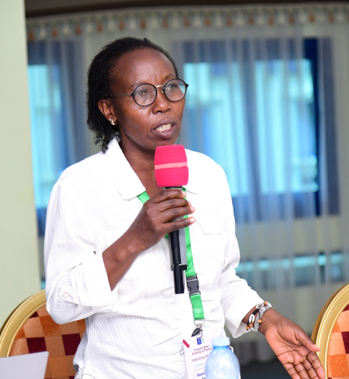 Naomi Kihara contributing during the meeting: Photo by Jane Anyango