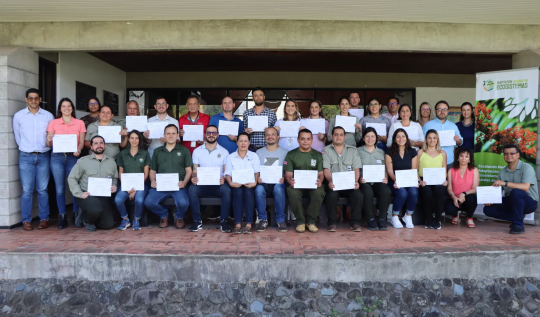 Graduates of the Training of Trainers Course. Photo: EbA LAC.
