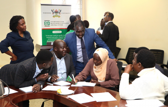 Edwin Mchapondwa  overseeing the group discussion:Photo by Jane Anyango