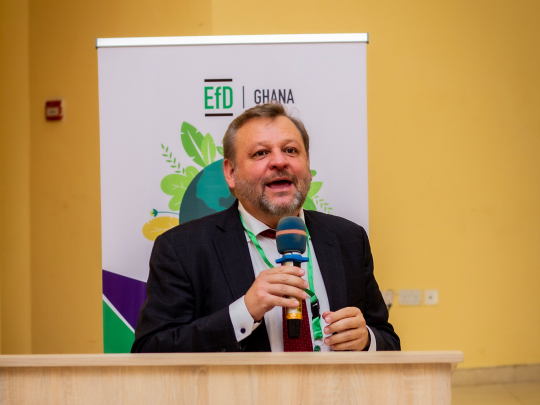 Gunnar Kohlin shared that the Ghana center, host of the 17th Annual Meeting, is part of a global network of EfD researchers working to advance the goal of a sustainable environment for all.  