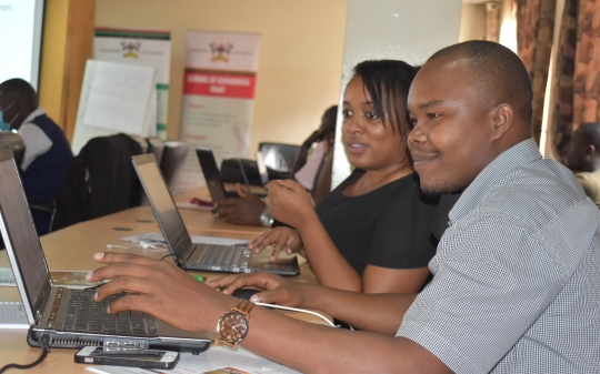 Some of the graduate students attending the training