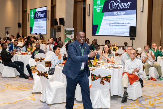 Richard Mulwa heading for the stage