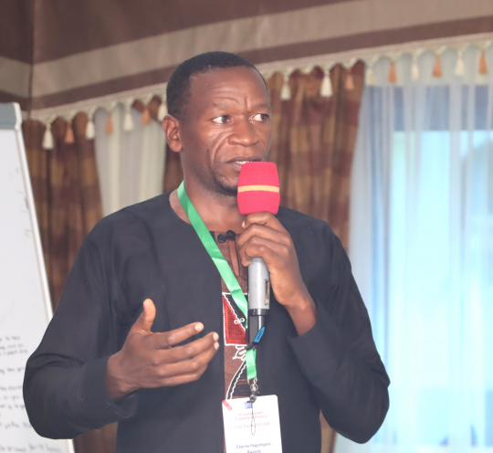 Ettienne Hagumiraga presenting Rwanda's TI : Photo by Jane Anyango