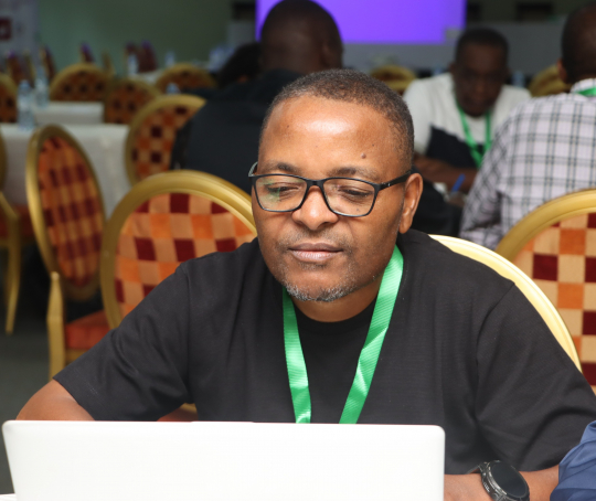 Ngasamiaku during the workshop: Photo by Jane Anyango