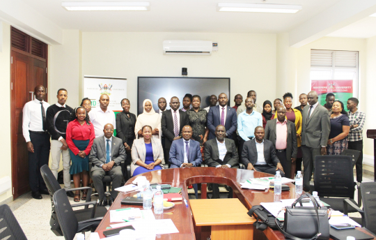 All participants posing for a group photo after the inauguration ceremony and policy dialogue
