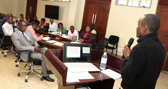 A participant presenting on behalf of a group