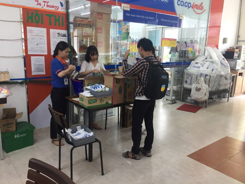 Experiment stand - vouchers could be changed in this location
