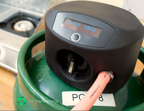 Pay-as-you-go LPG smart meter that dispenses gas proportional to what the customer pays using mobile money (MPesa)