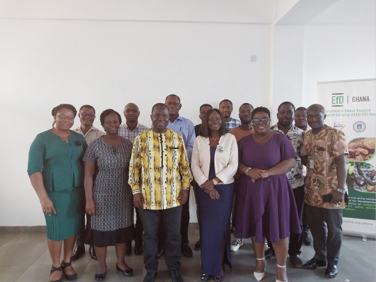 Participants at EfD Ghana workshop stand for a group photo