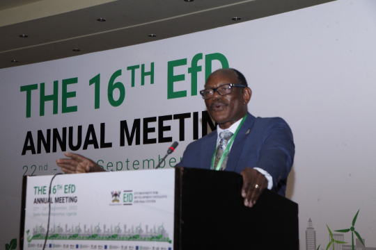 Prof. Barnabas Nawangwe delivering his speech during the opening ceremony