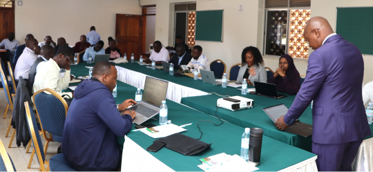 Prof. Edward Bbaale addressing participants.