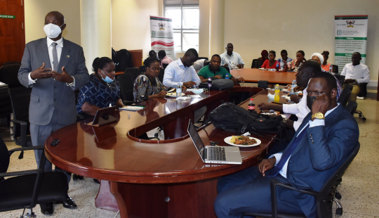 Prof. Edward Bbaale delivering the welcome remarks.  Photo: EfD-Mak Centre