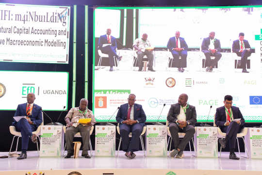 Prof. Edward Bbaale (L) and other delegates during the panel discussions