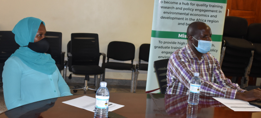 Project PIs Dr. Aisha Nanyity and Dr. Fred Matovu.Photo:EfD-Mak centre