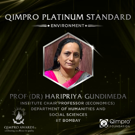 Quimpro Platinum Standard Award in Environment 20222- Haripriya Gundimeda