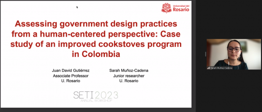 Sarah Muñoz-Cadena is a PhD student from Universidad del Rosario (Colombia)