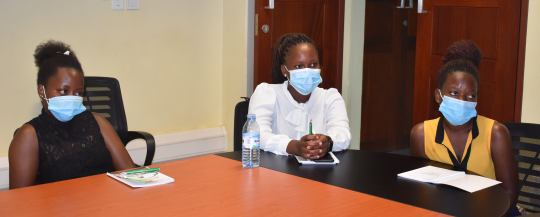 Some of the female graduate students attending the seminar.