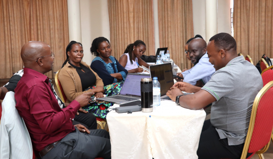 Some of the participants discussing during the workshop