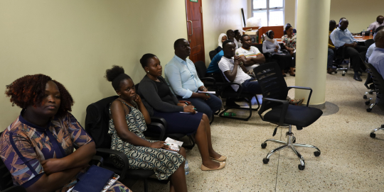 Some of the students attending