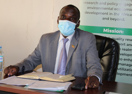 The District Chairman Ocen Robert making his closing remarks